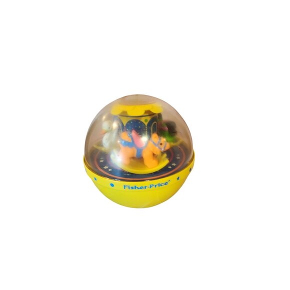 Vintage Fisher-Price Pop-Up Roly Poly Chime Ball Toy For Toddlers - Picture 3 of 5